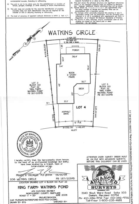 plat map for my property.